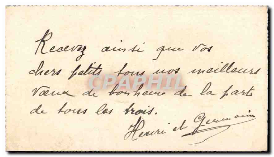 CPA Bonne Annee  — Verso