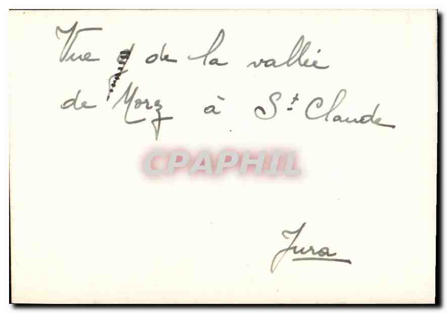 Photo Vallee de Morez a St claude Jura — Verso