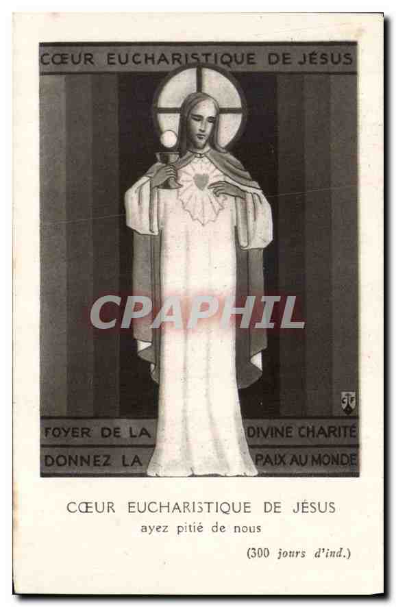 Image pieuse  Coeur Eucharistique de Jesus 