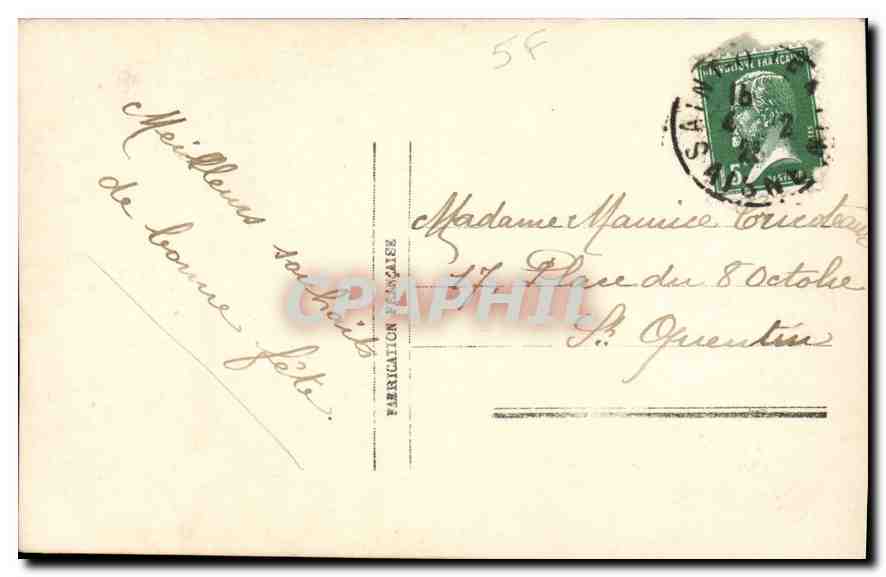 CPA Bonne Fete Femme — Verso