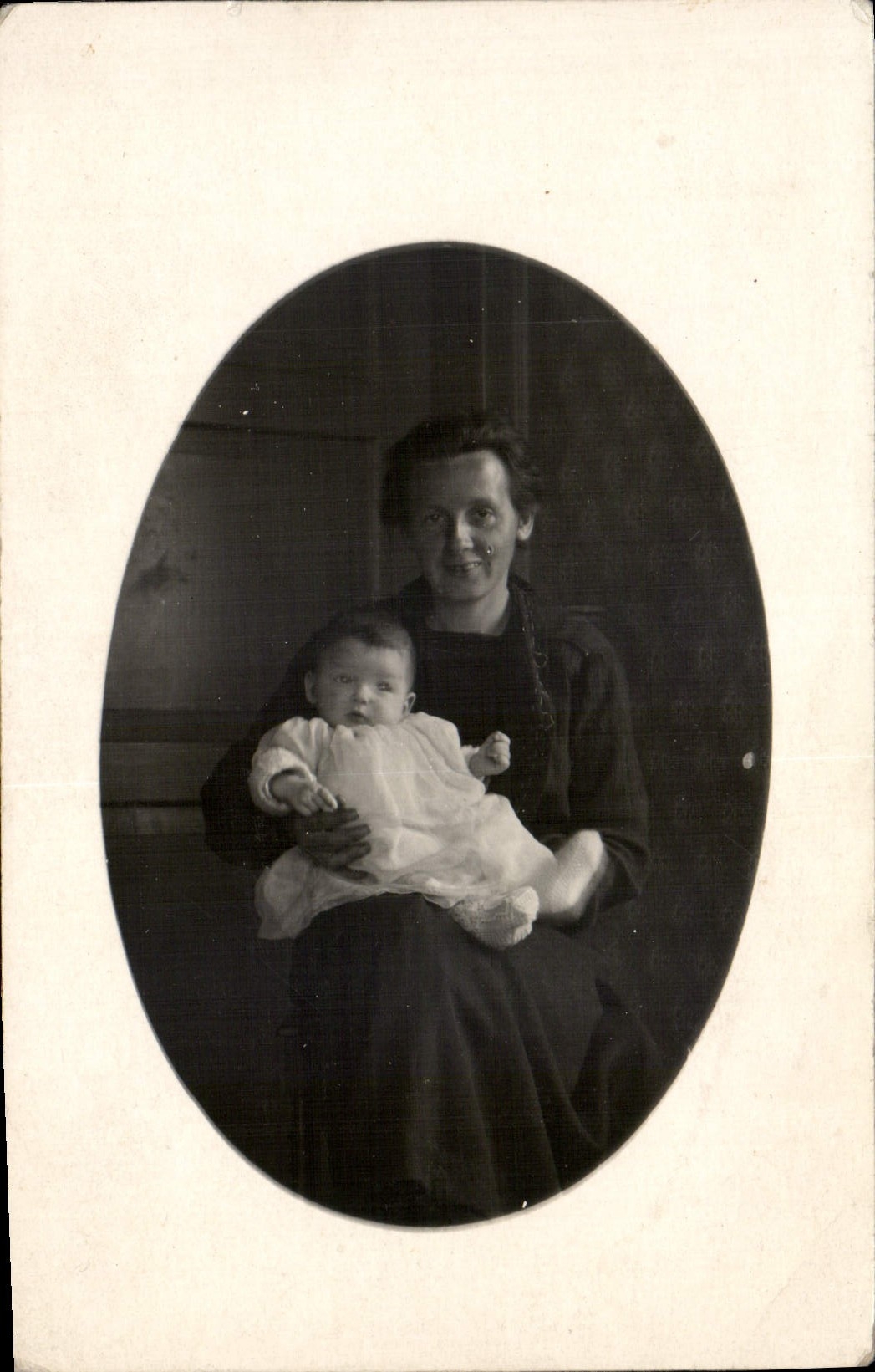 CARTE PHOTO Femme Enfant Bebe