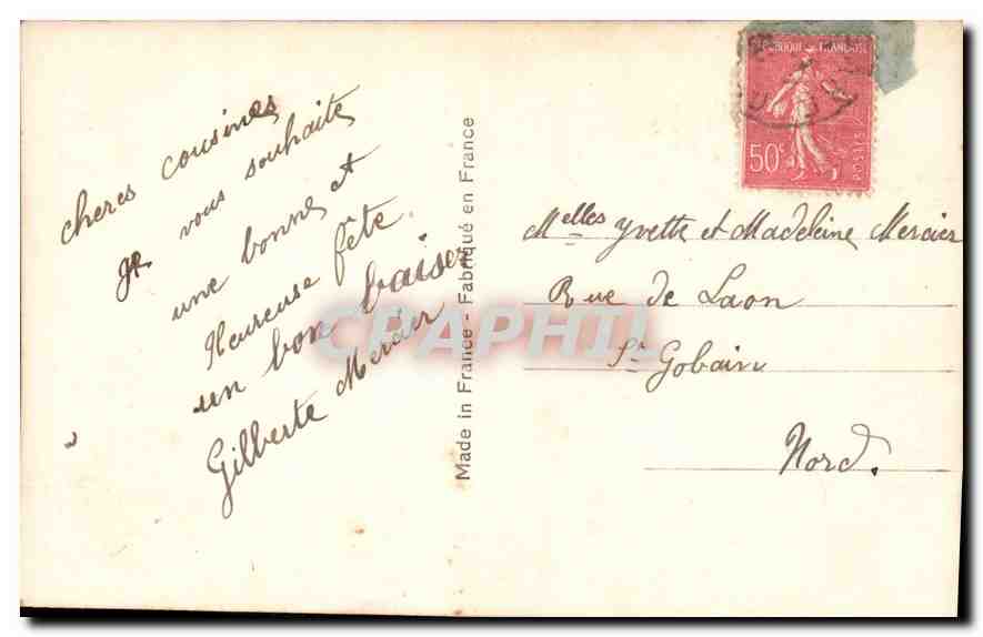 CPA Bonne Fete Femme — Back