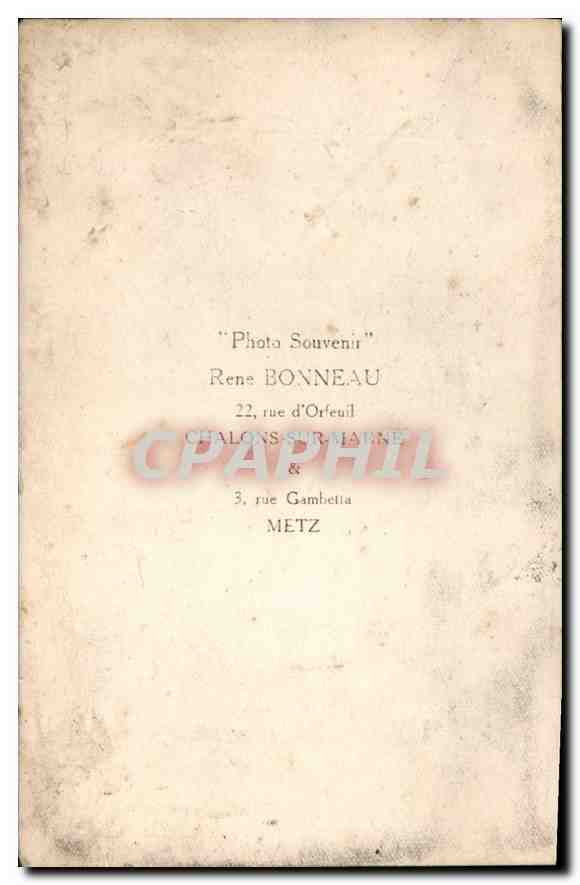 Photo Rene Bonneau Rue d'Orfeuil Chalons sur Marne Metz — Rückseite