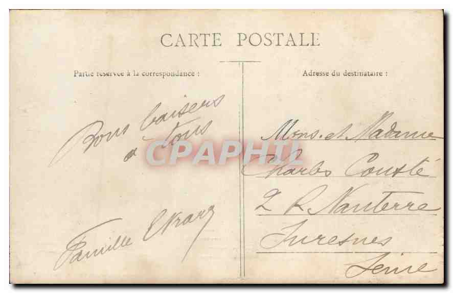 CARTE PHOTO Femme Enfant Suresnes — Rückseite