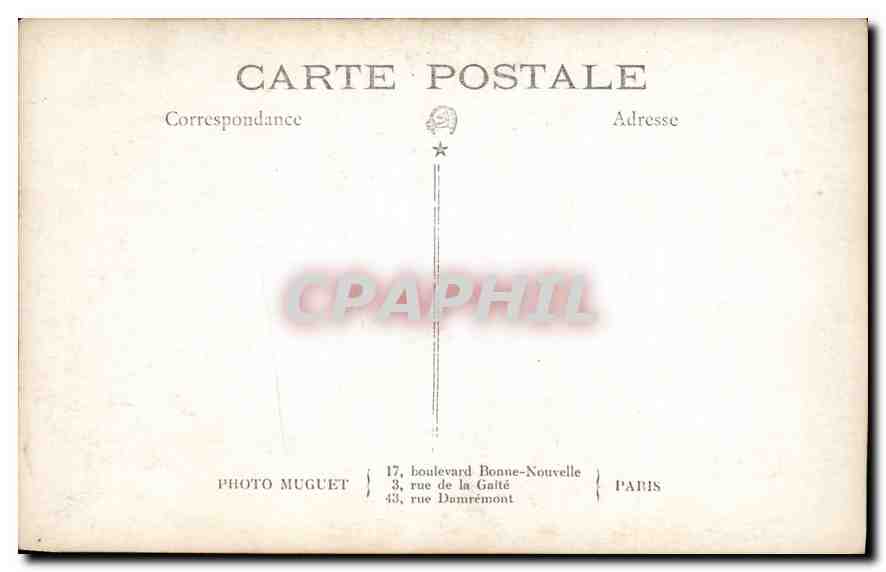 CARTE PHOTO Femme  — Rückseite