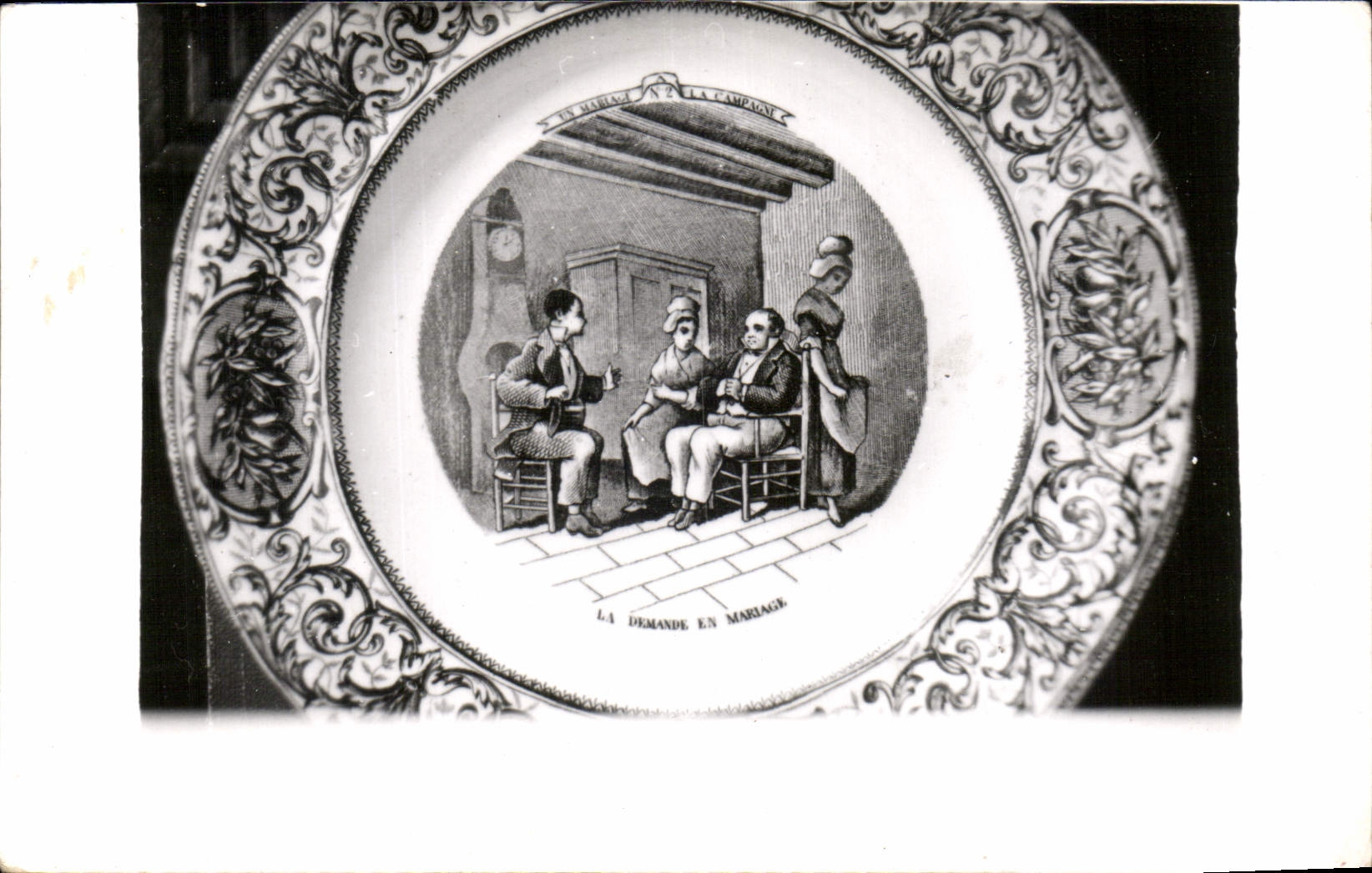 Photo Assiette Faience La demande en mariage