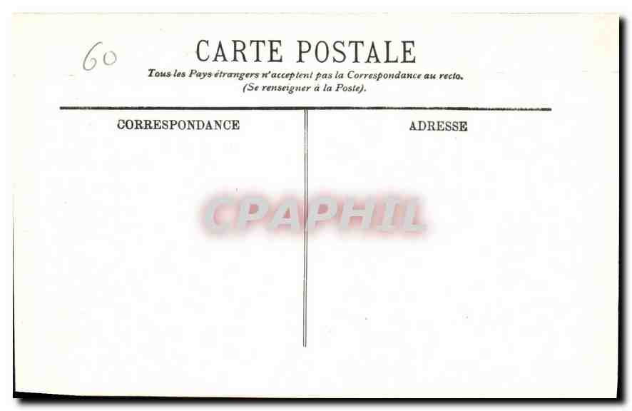 CPA Pierrefonds le Chateau et l'eglise  — Rückseite