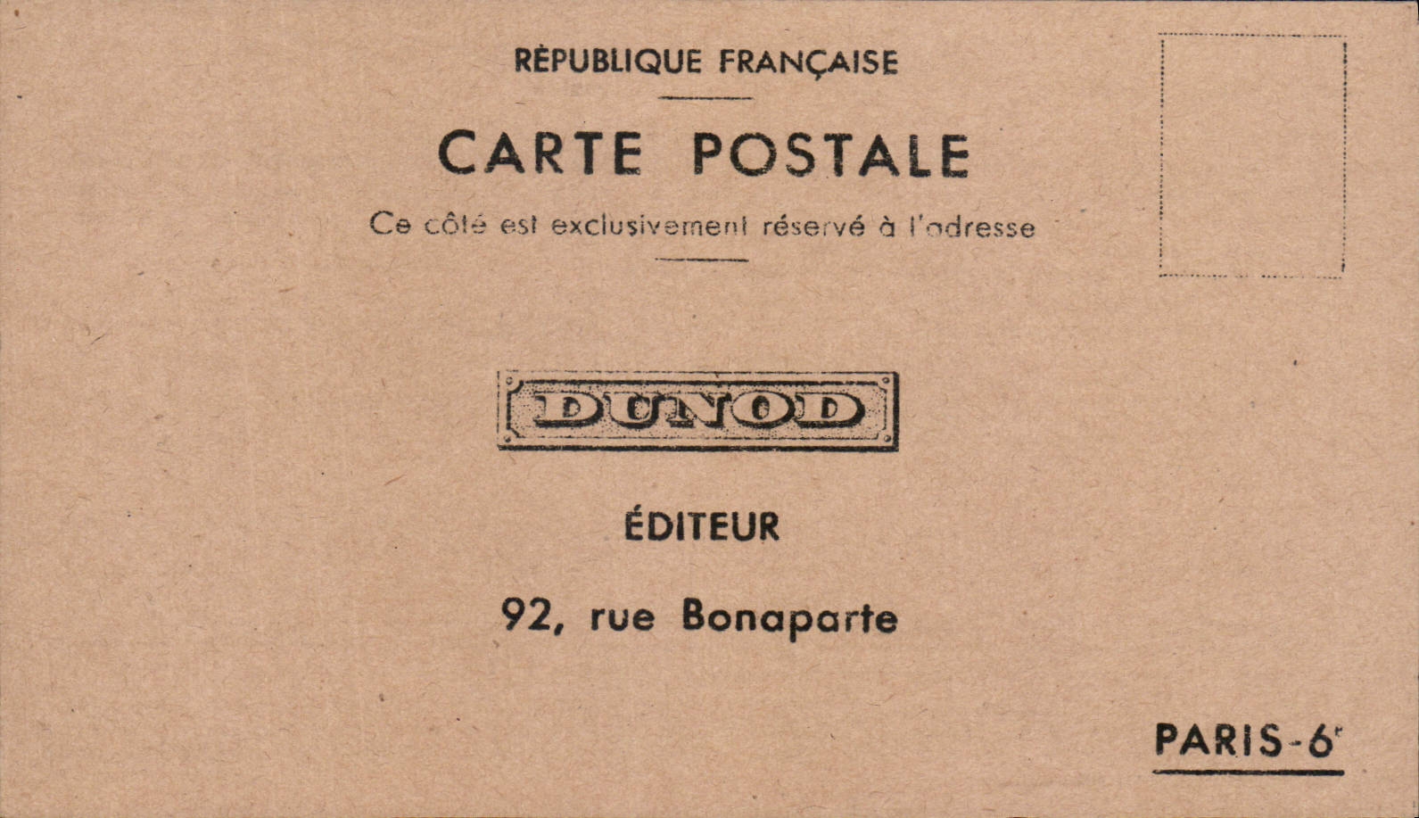 Carte Dunod Editeur Rue Bonaparte Paris Napoleon