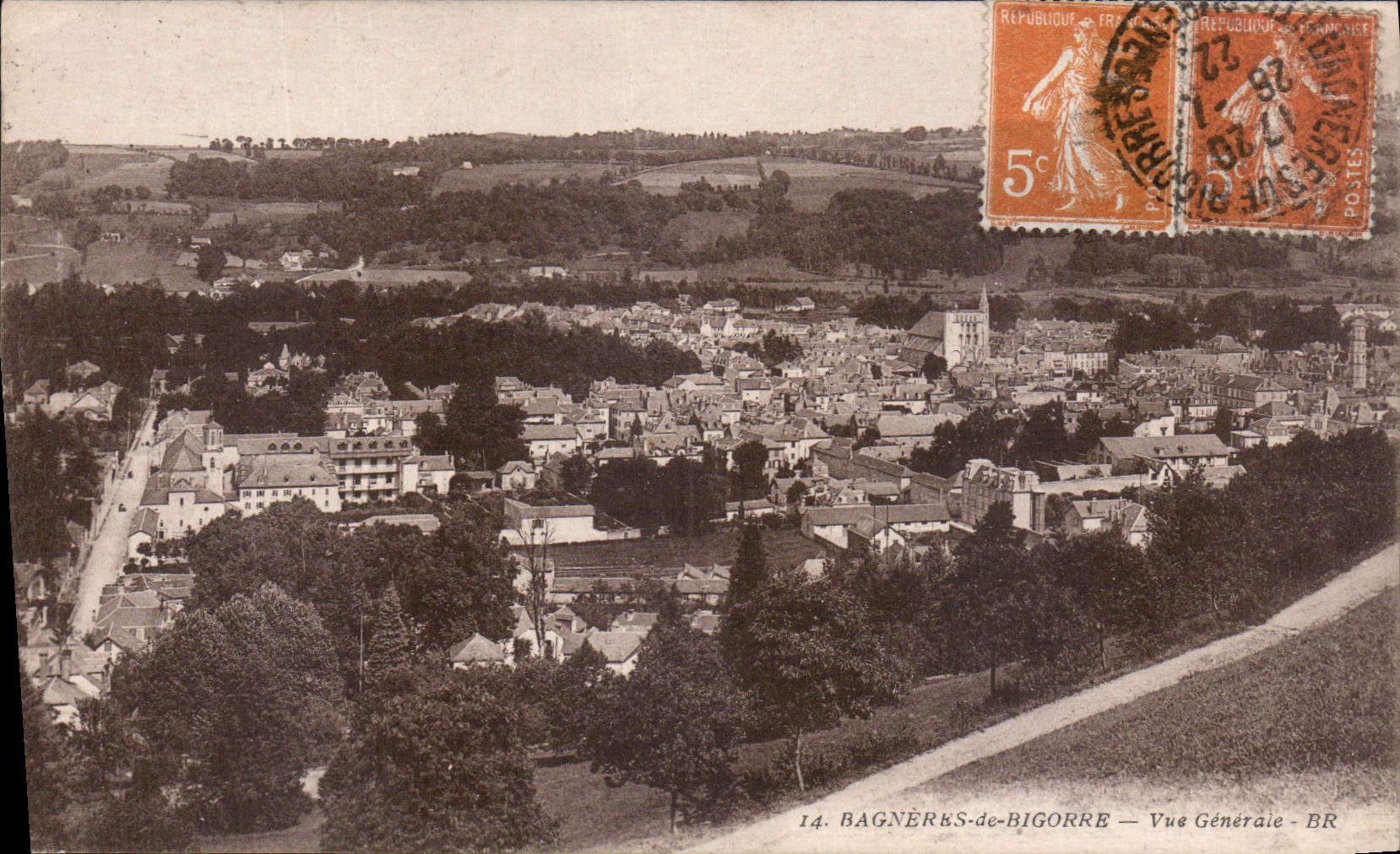 Bagnères-de-Bigorre — Vue Générale — Bloc Frères, éditeurs, Bordeaux
