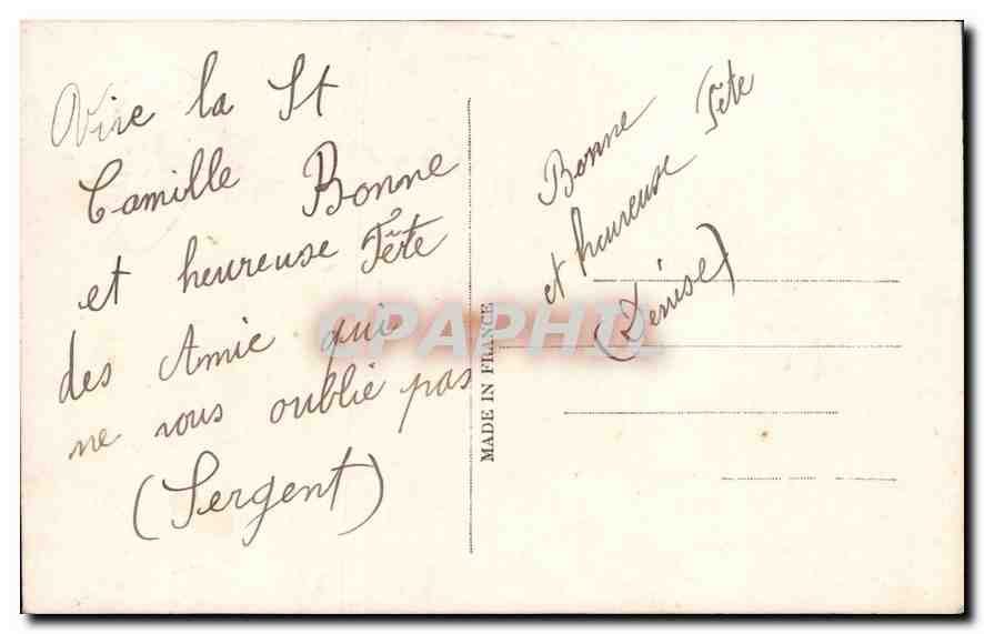 CPA Bonne Fete Fleurs — Rückseite