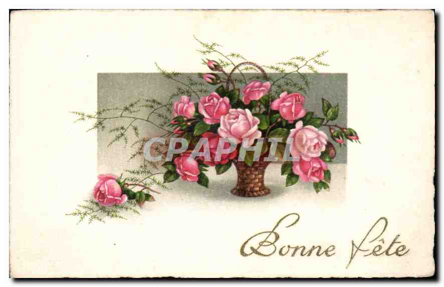 CPA Bonne Fete Fleurs