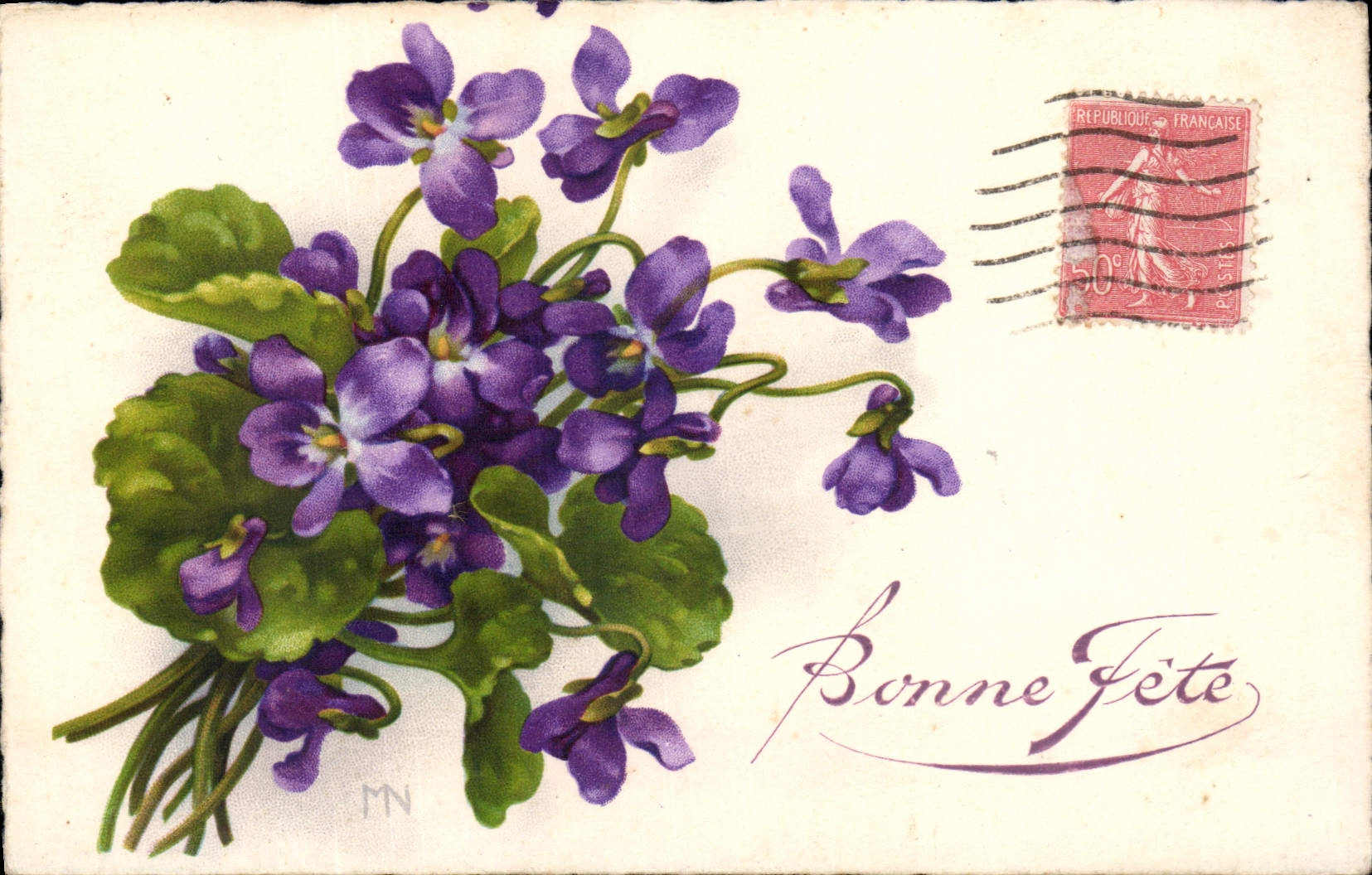 CPA Bonne Fete Fleurs