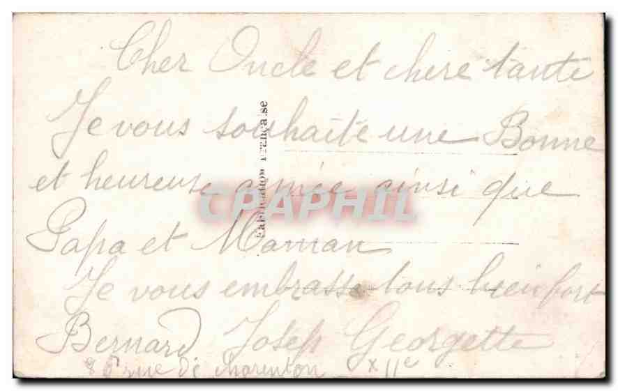 CPA Bonne Annee Enfant — Back