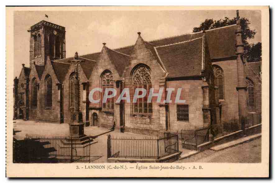 CPA Lannion C du N eglise Saint Jean du Baly 