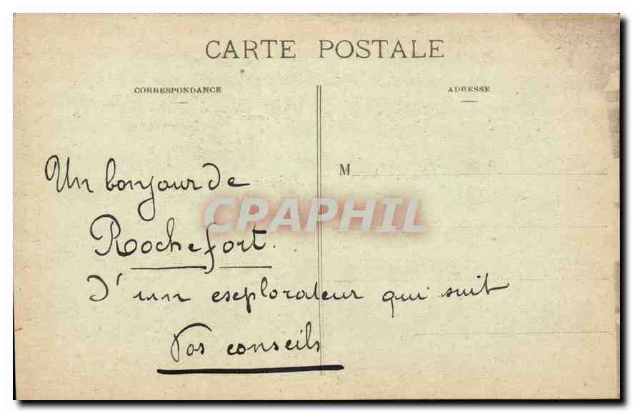 CPA Rochefort sur mer Arsenal interieur de la Salle d'Armes allee principale  — Verso