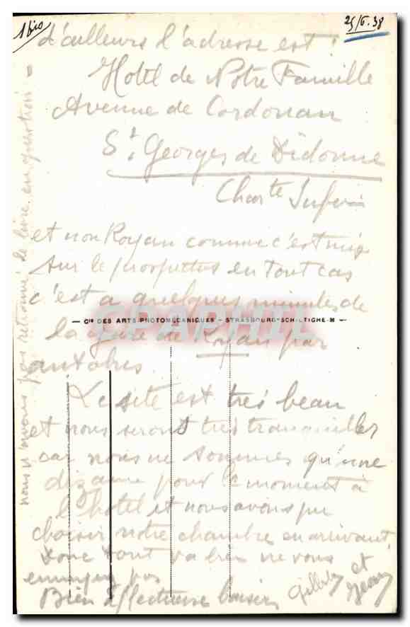 CPA St Georges de Didonne le phare a travers les pins  — Back