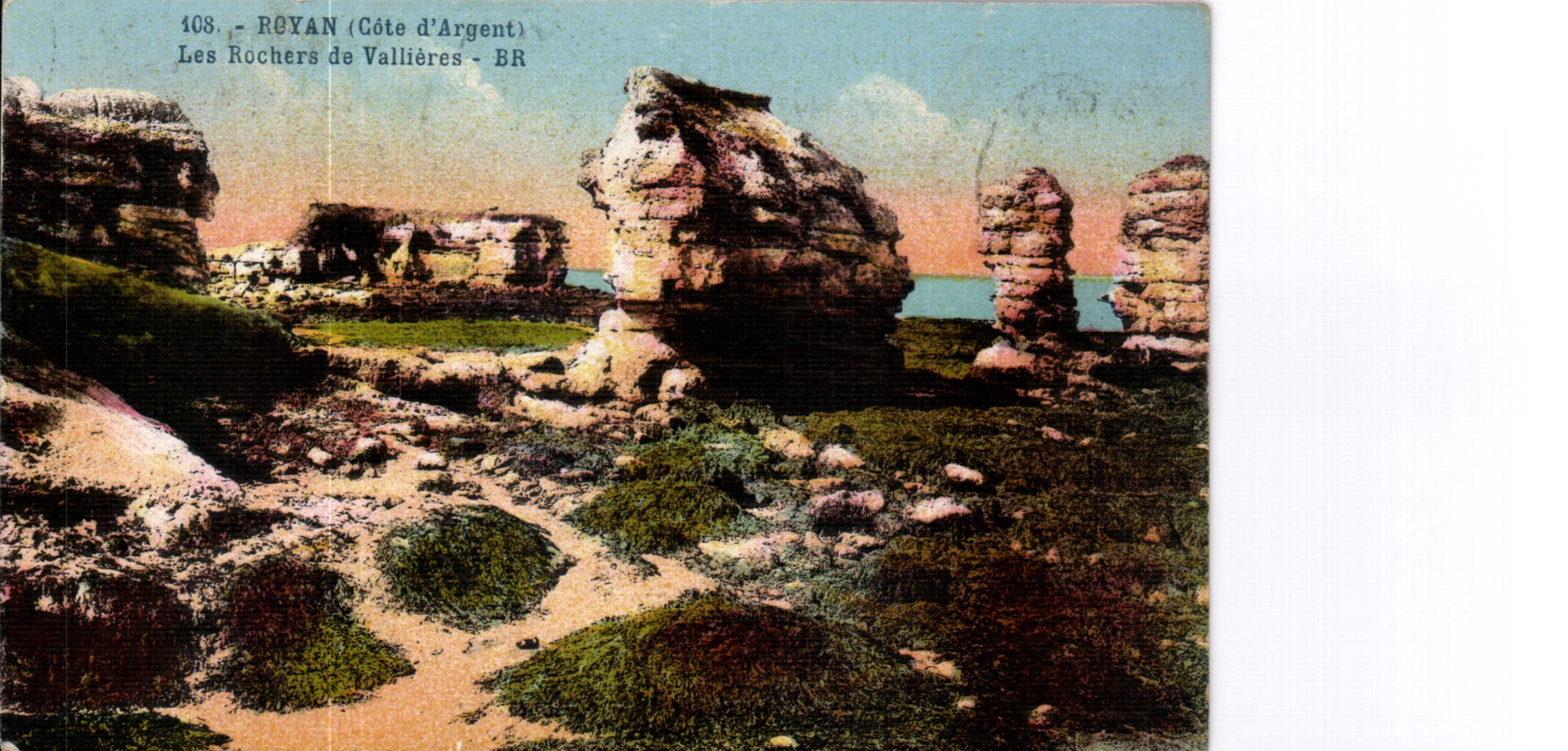 CPA Royan Cote d'Argent les rochers de Vallieres 