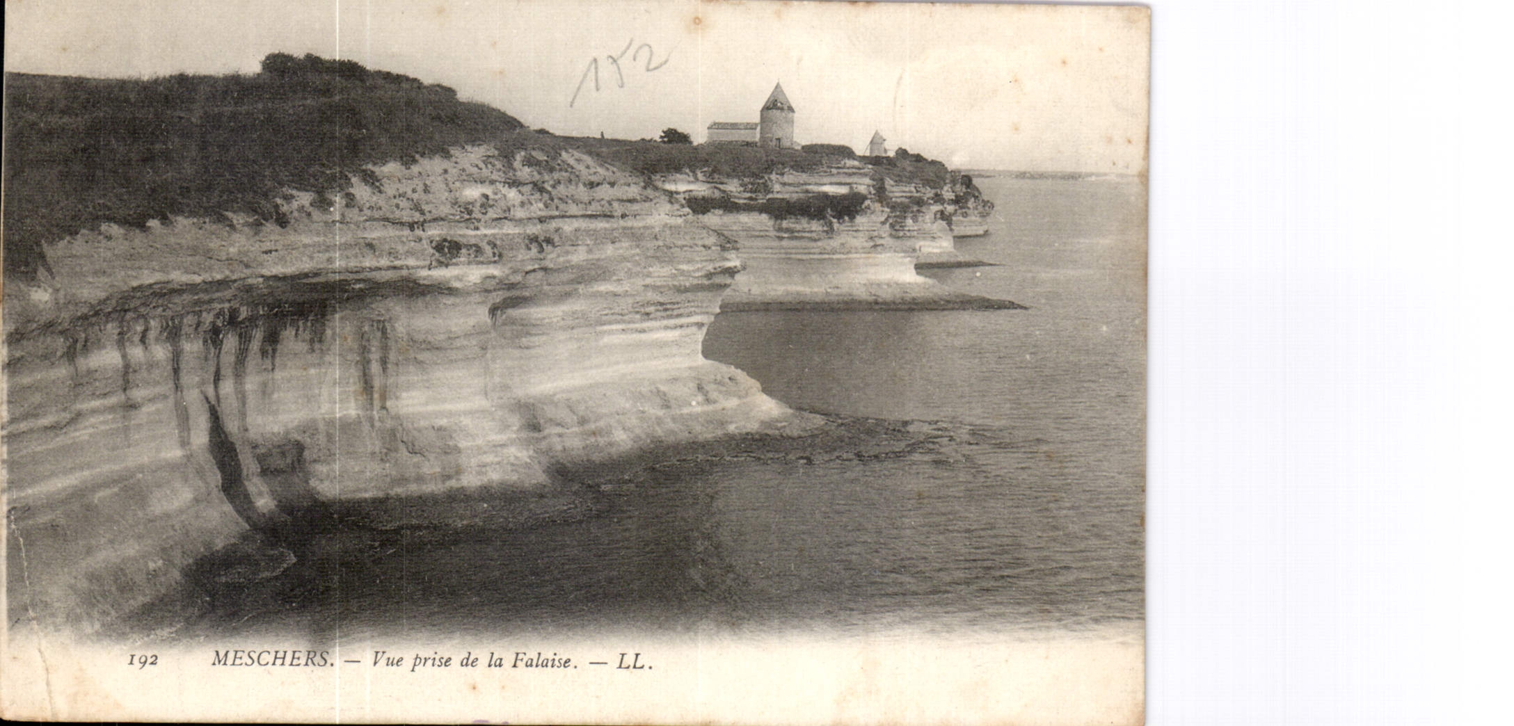 CPA Meschers vue prise de la Falaise 