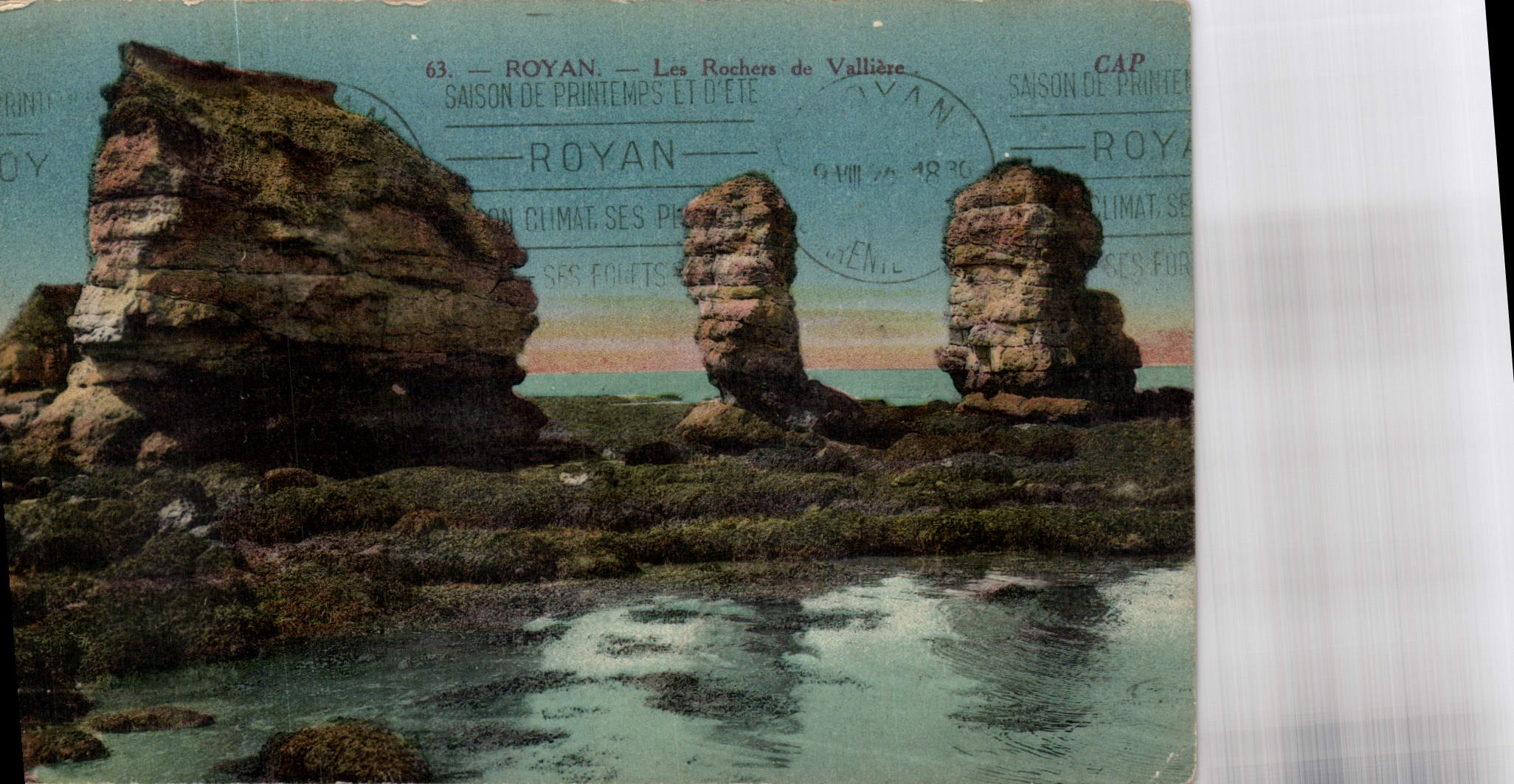 CPA Royan les rochers de Valliere