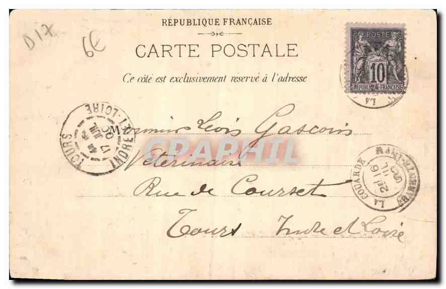 CPA St Martin de Re Eglise St Martin (carte 1900) — Back