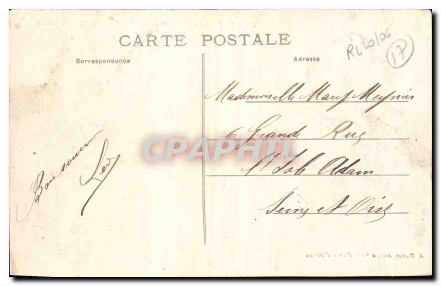 CPA Ile d'Oleron Charente Inf Sait Pierre la Cotiniere le Phare par grosse mer  — Back