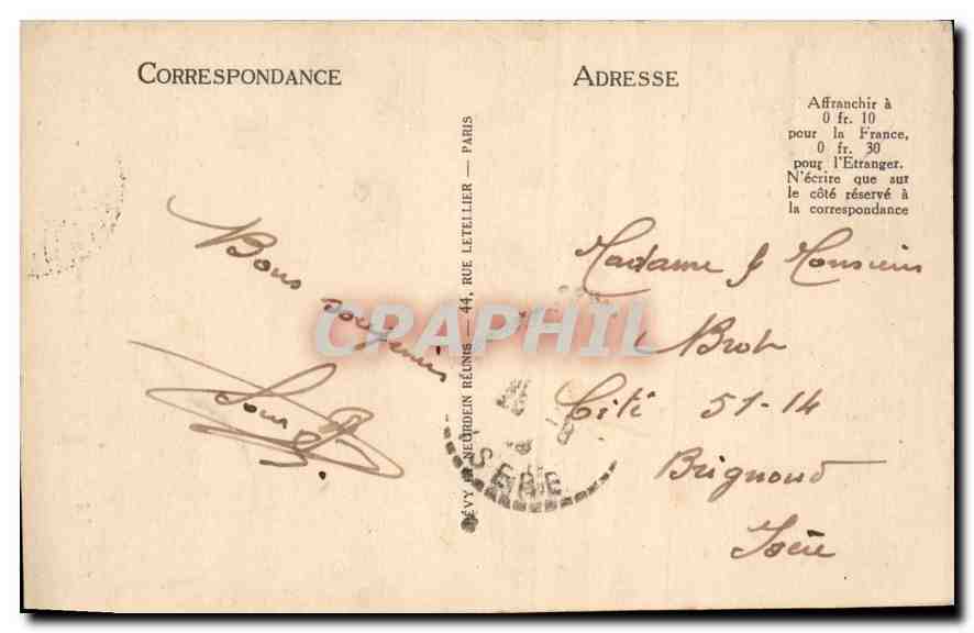 CPA La Rochelle Barque sortant du Port Bateau de peche — Verso
