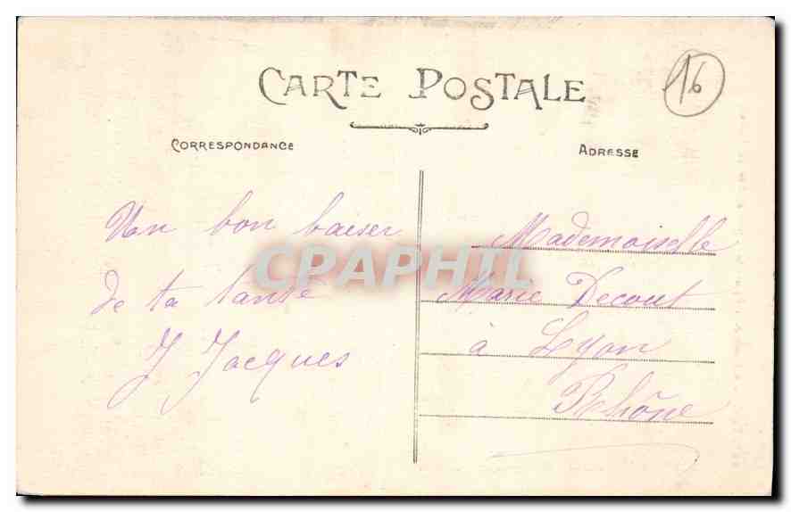 CPA Cagnac clocher de l'Eglise St Liger rue du canton  — Rückseite