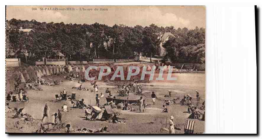 CPA St Palais sur mer l'heure du bain 
