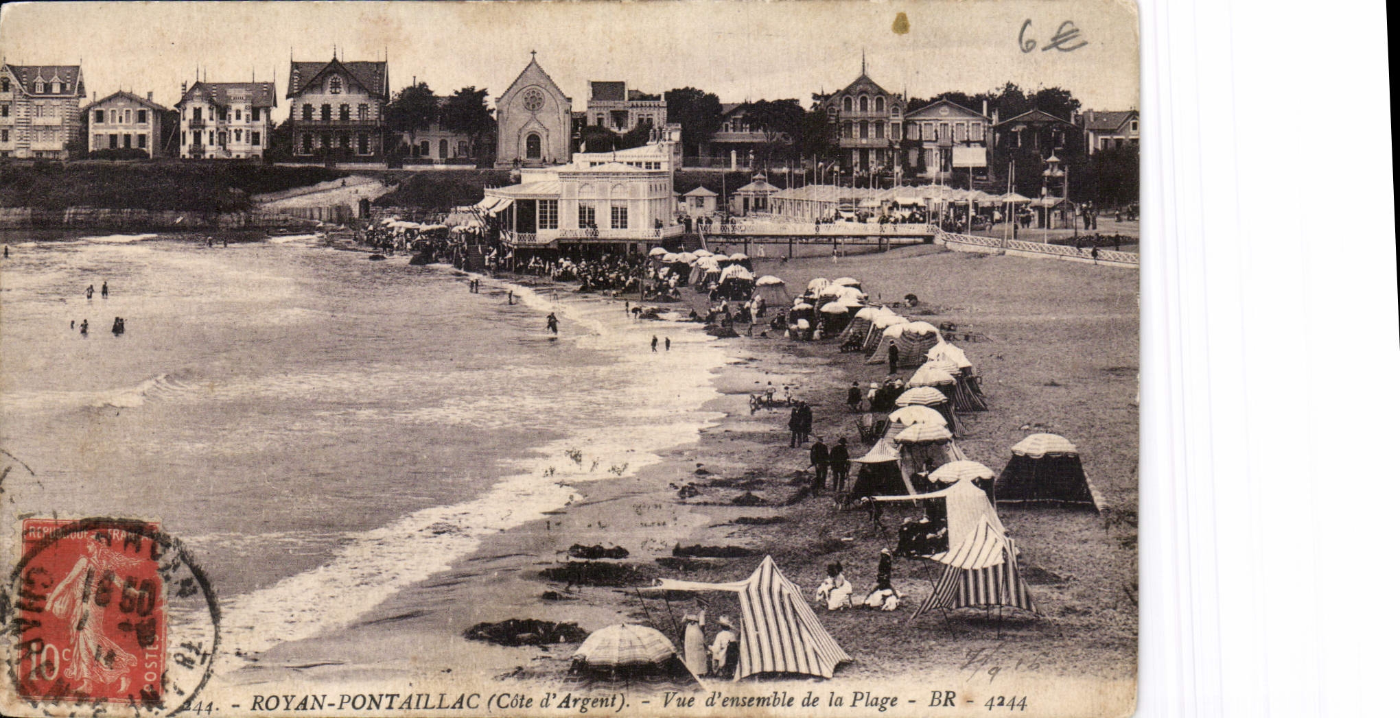 Royan-Pontailiac (Côte d'Argent) — Vue d'ensemble de la Plage — BR 4244