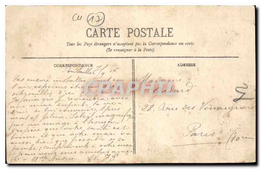 Royan-Pontailiac (Côte d'Argent) — Vue d'ensemble de la Plage — BR 4244 — Verso