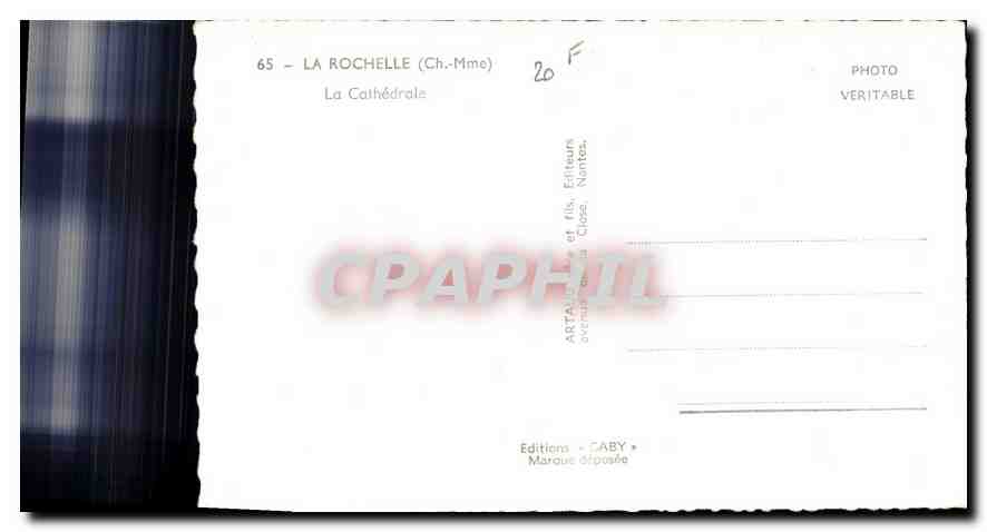 CPA La Rochelle Ch Mme la Cathedrale  — Rückseite