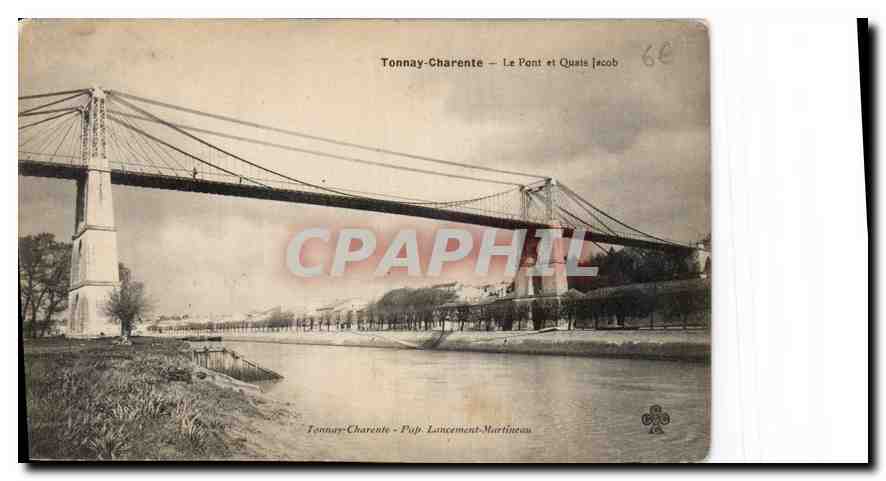 CPA Tonnay Charente le pont et Quais Jacob 