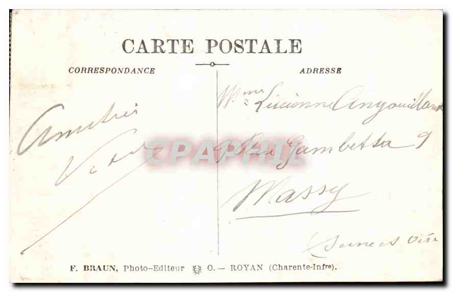 CPA Charente Inf Ile d'Oleron le Chateau la citadelle et l'Entree du Port  — Back