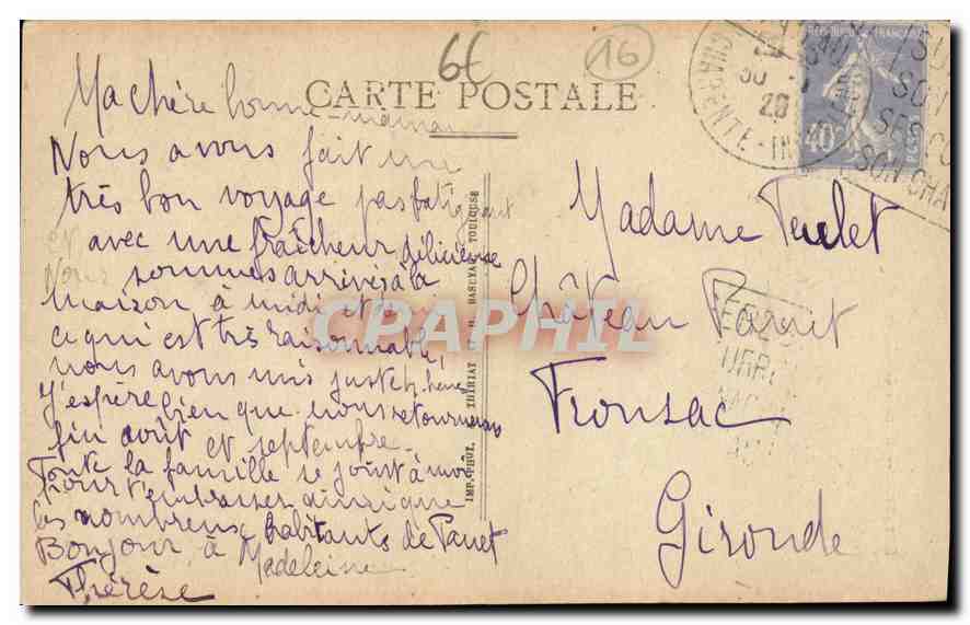 CPA Surgeres derriere de l'Eglise  — Back