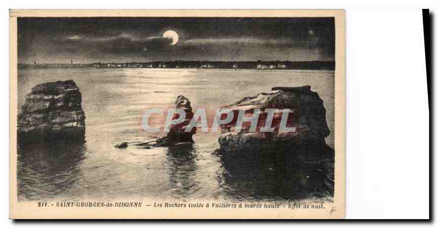 CPA Saint Georges de Didonne les rochers effet de nuit 
