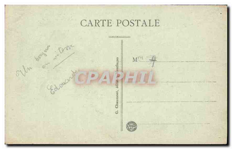 CPA Commentry le Marche place de l'Eglise en 1850  — Back
