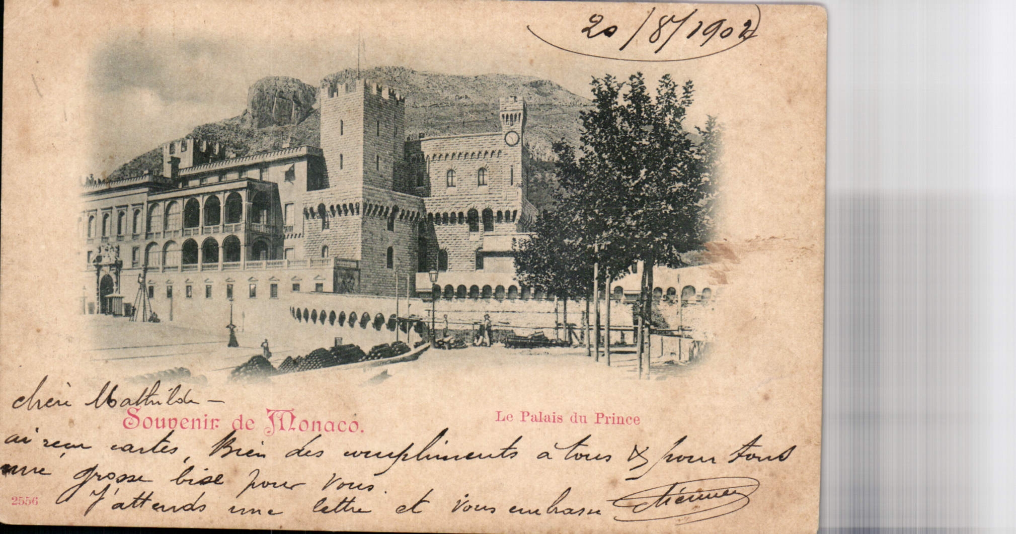CPA Souvenir de Monaco le palais du Prince 