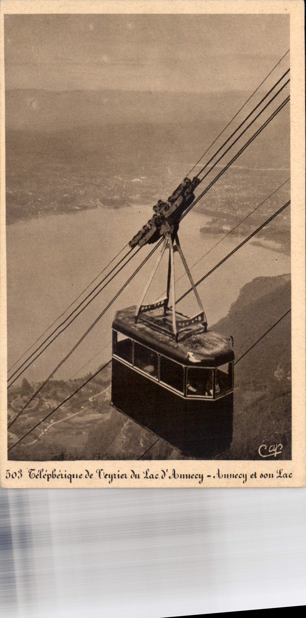 CPA Telepherique du Lac d'Annecy Annecy et son Lac 
