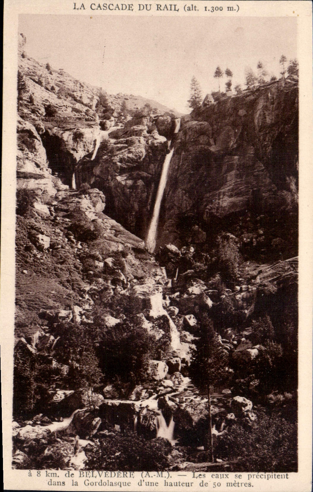 La Cascade du Rail — à 8 km de Belvedère (A.M.) — éditeur non visible
