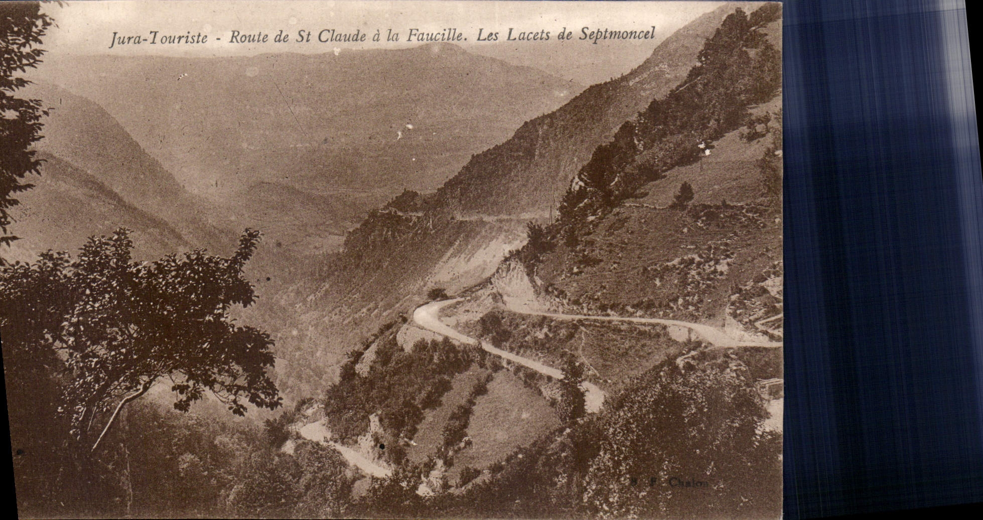 CPA Jura Touriste route de St Claude a la Faucille les lacets de Septmoncel 