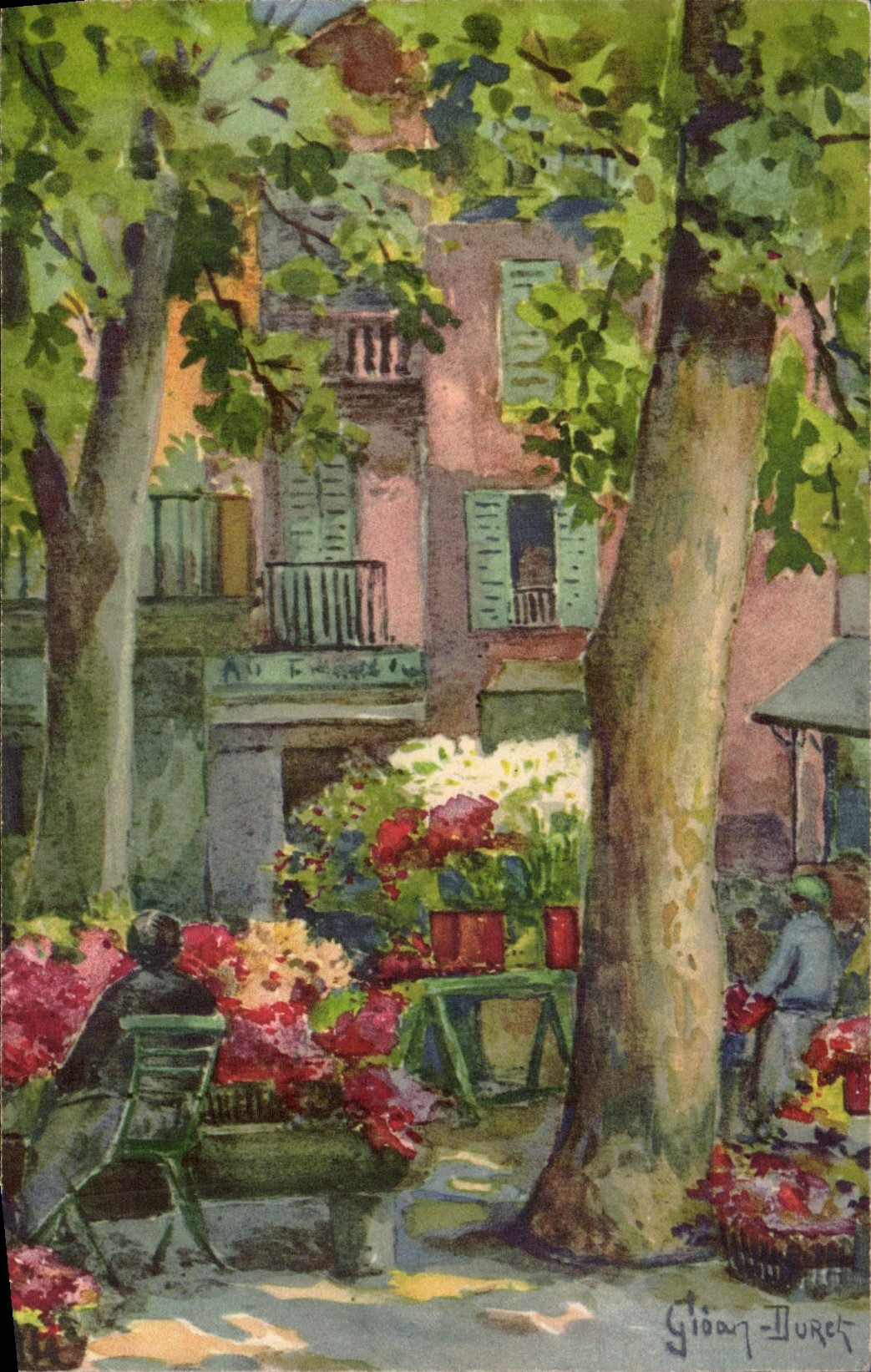 CPA Menton le Marche aux Fleura 