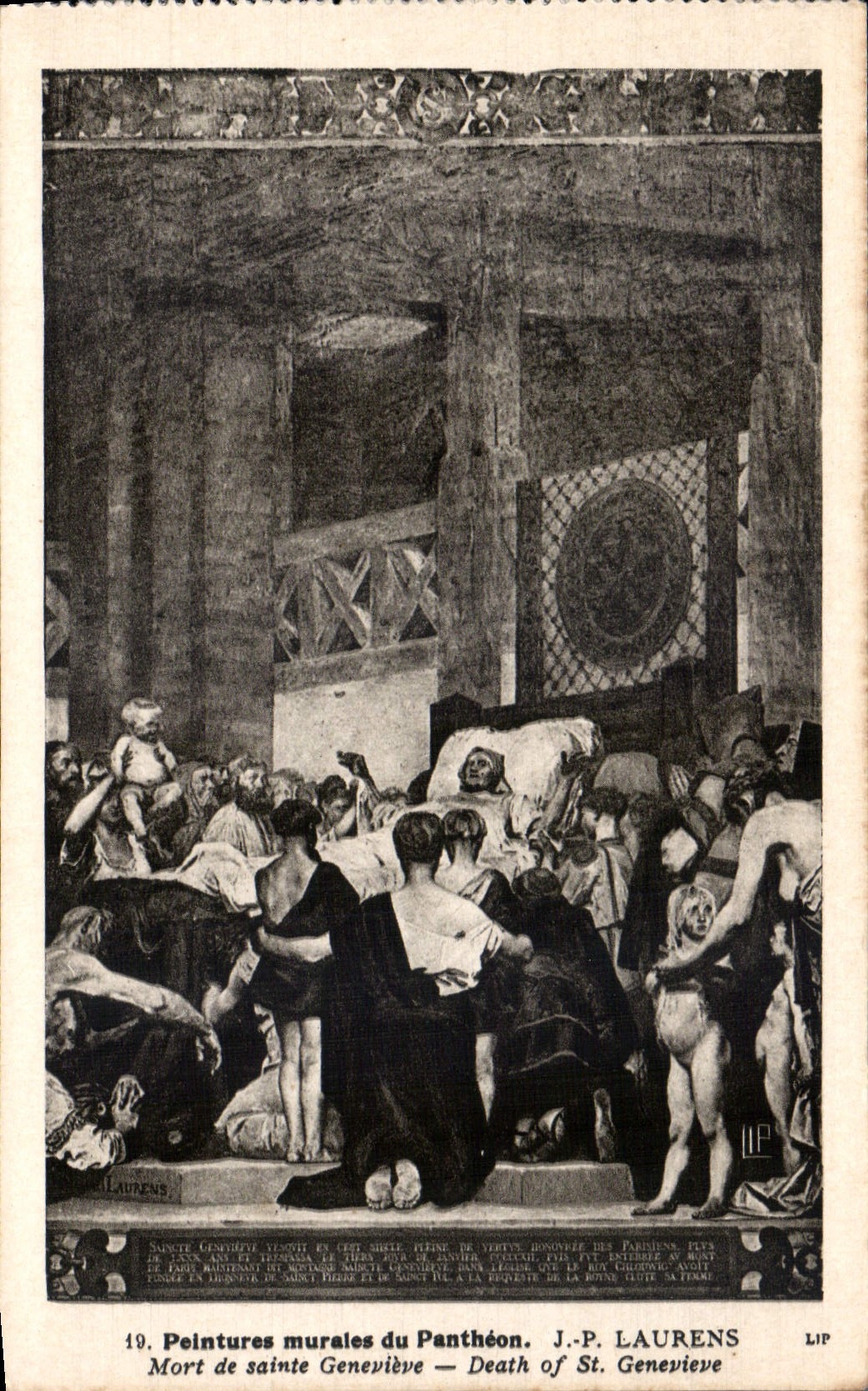 CPA Peintures murales du Pantheon Laurens Mort de Sainte Genevieve 