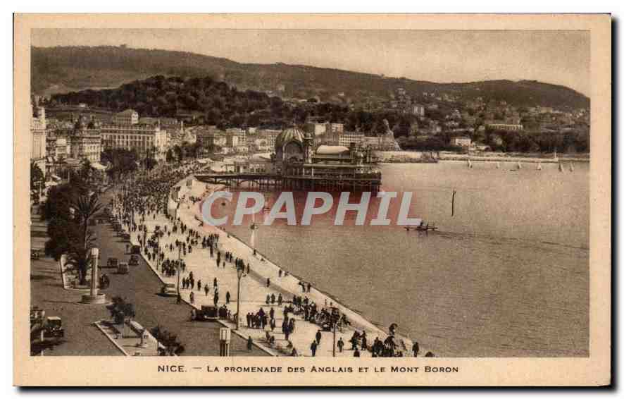 CPA Nice la Promenade des Anglais et le Mont Boron 