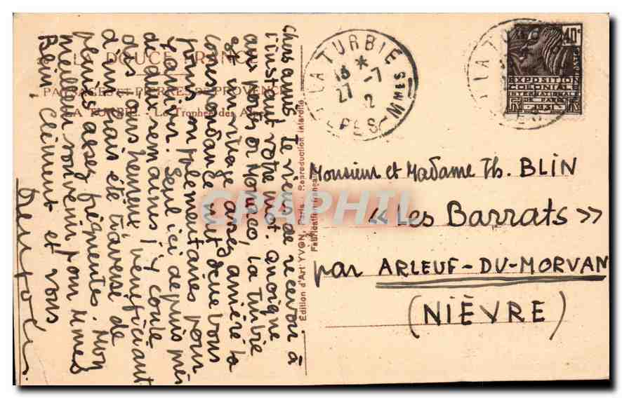 CPA La Douce France Paysages et Pierres de Provence  — Verso
