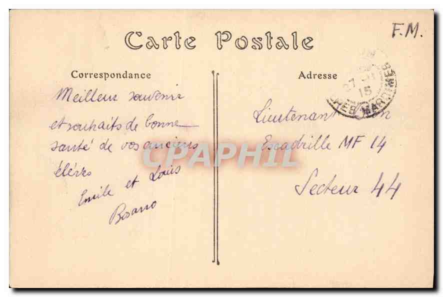 CPA Menton Vue sur la Vieille Ville  — Rückseite