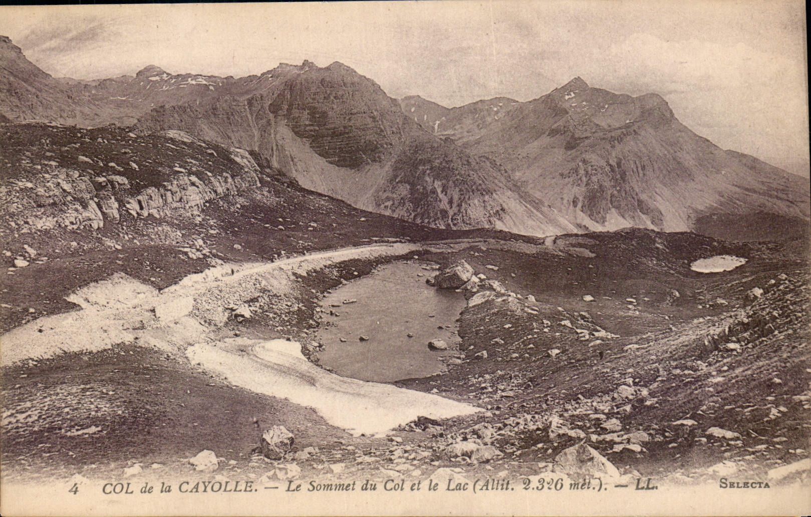 CPA Col de la Cayolle Le Sommet du Col et le Lac 