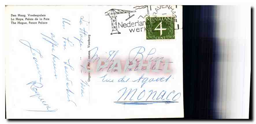 Palais de la Paix — Den Haag — éditeur inconnu, n° de série non visible — Rückseite