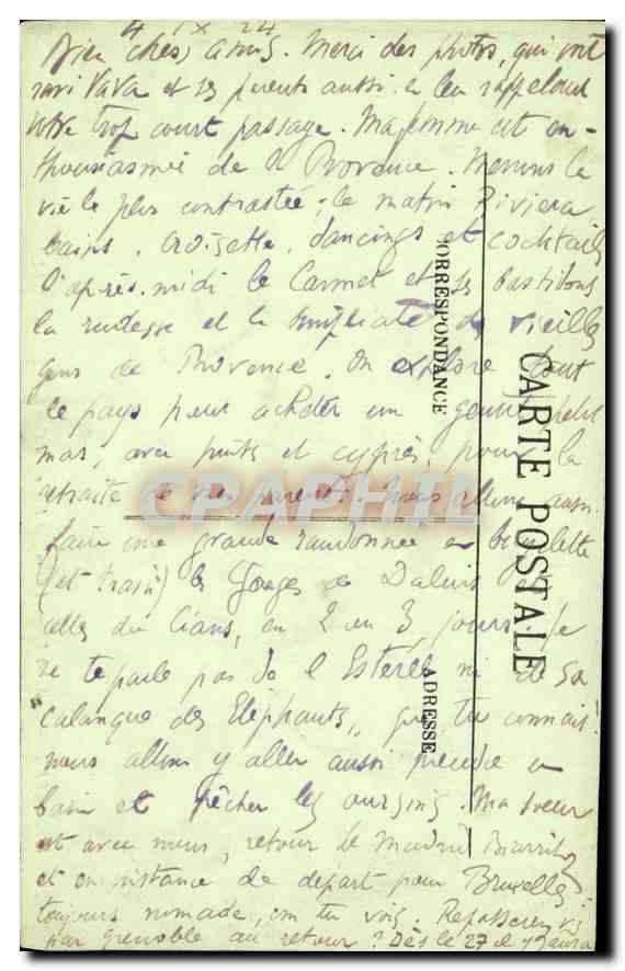 CPA L'Esterel Le Saint Pilon et Barres du Caneiret  — Verso