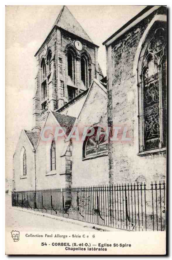 CPA Corbeil S et O Eglise St Spire Chapelles Laterales 
