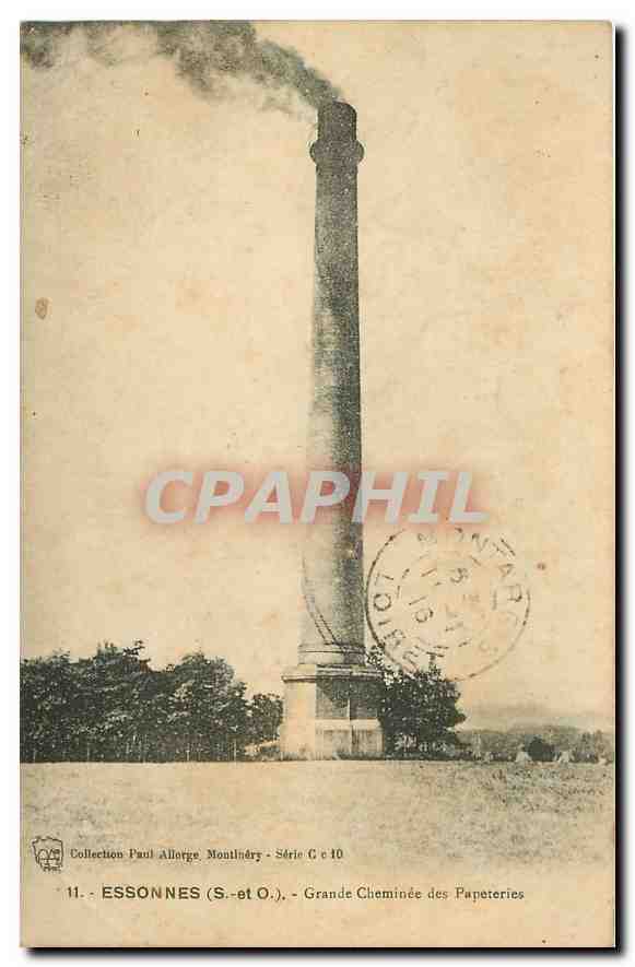 CPA Essonnes S et O Grande Cheminee des Papeteries 